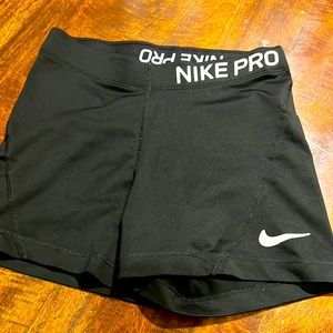 Small black Nike pro compression shorts